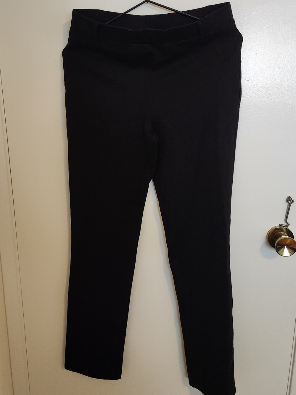 Quince Black Ponte Pants - Straight Leg - Faux Pockets - S Regular - 30" - NWT